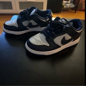 Kids navy and baby blue dunks